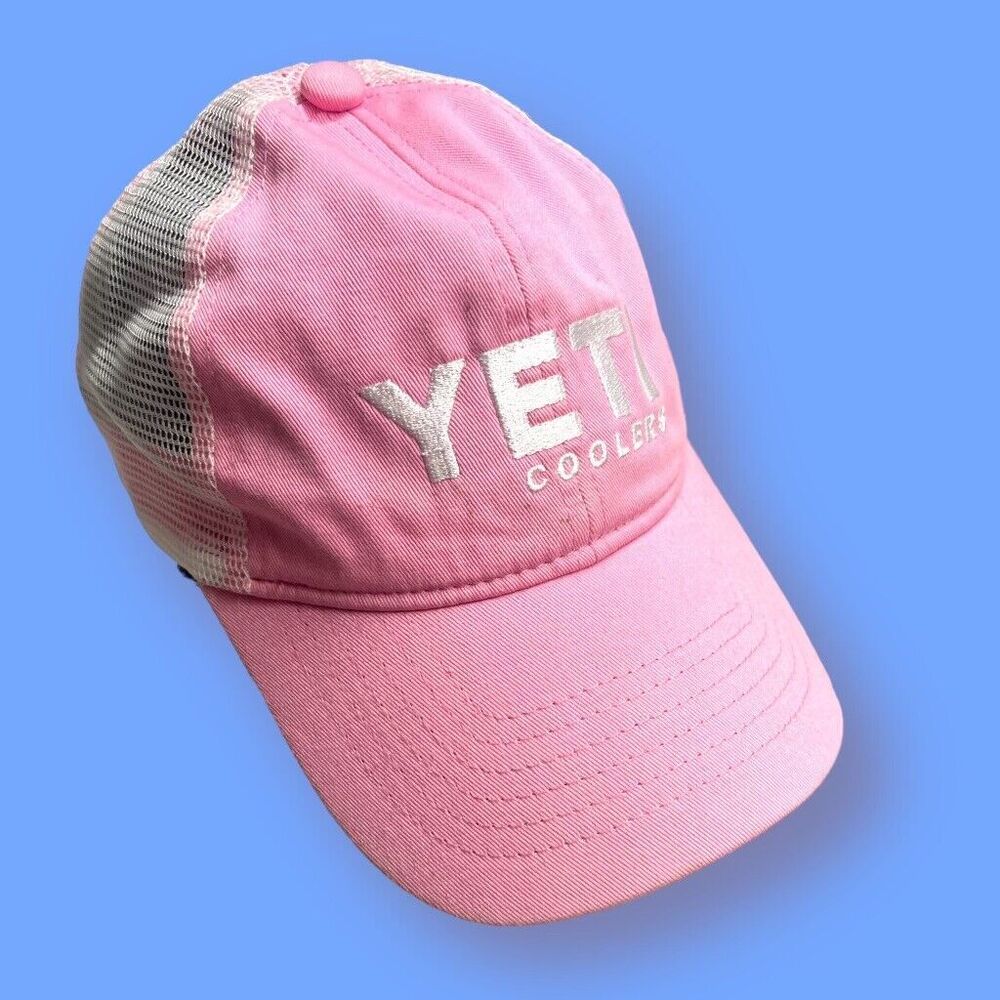 Yeti Coolers Women’s SnapBack  Adjustable Mesh Trucker Hat Pink White Sexy Cute